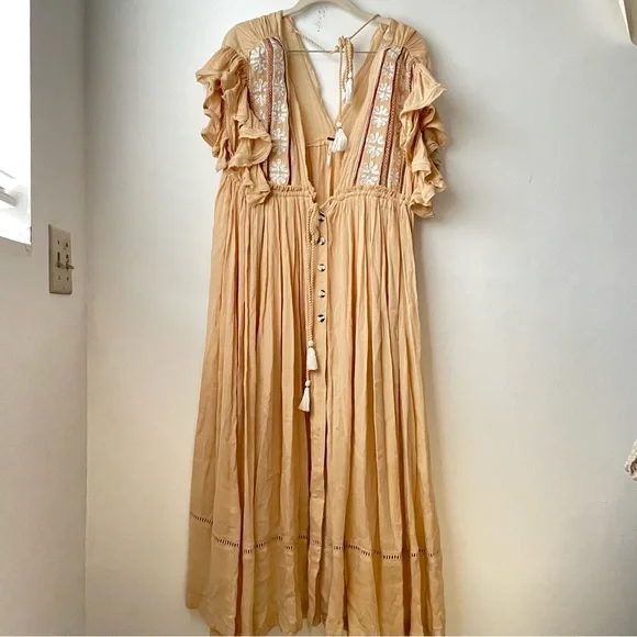Free People Will Wait For You Boho Floral Maxi Dress - Picture 8 of 8